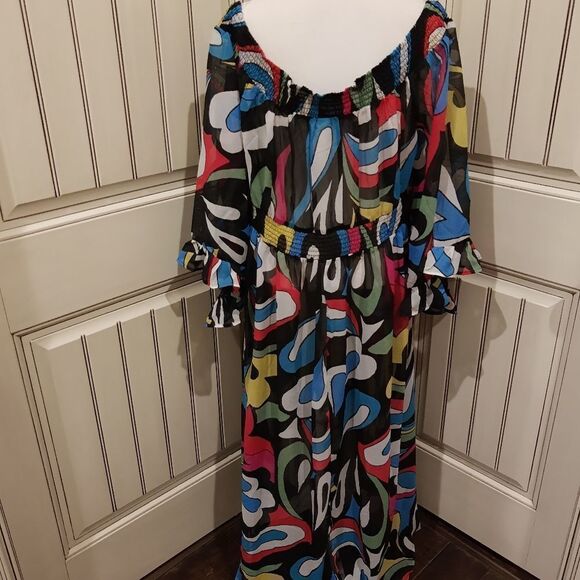 Live 4 Truth Bathing Swimsuit Cover Size 2X Colorful Kaftan - Picture 6 of 11